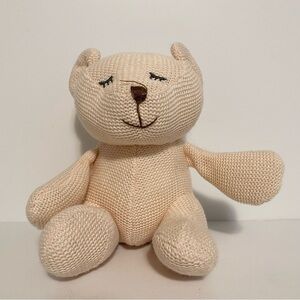 Littles By Gluckstein Home Knit Bear Plush Pink Stuffed Animal Baby Teddy 6”
